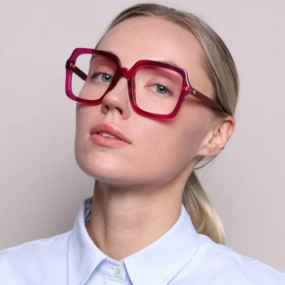Gucci GG1318O 003 BRAND NEW Eyeglasses Transparent Fuchsia Square Women GG 1318O